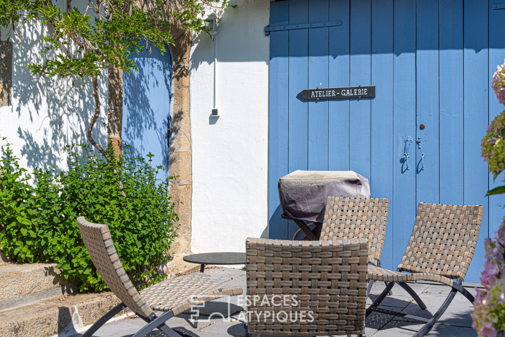 Maison d’artiste avec aperçu sur le port de Saint Goustan