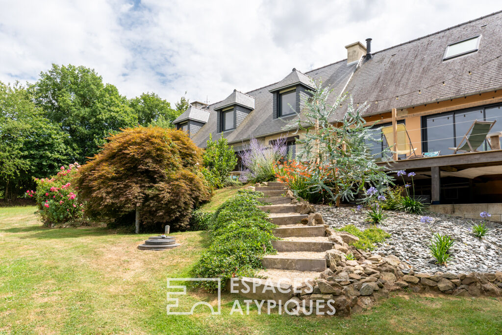 Généreuse familiale et son décor champêtre d’un hectare