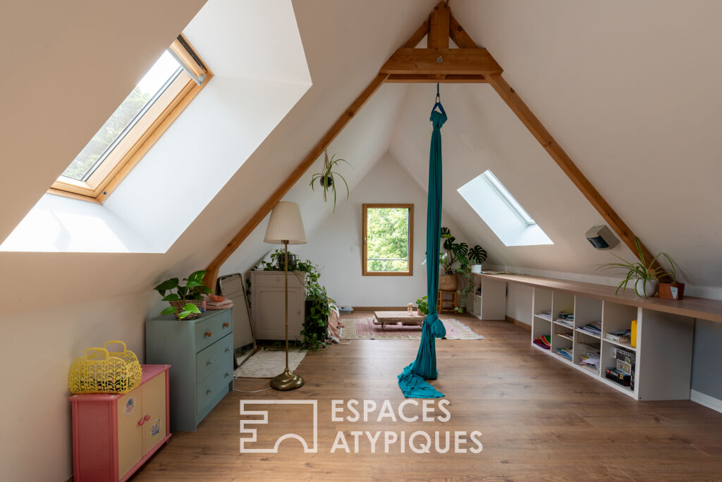 Généreuse familiale et son décor champêtre d’un hectare