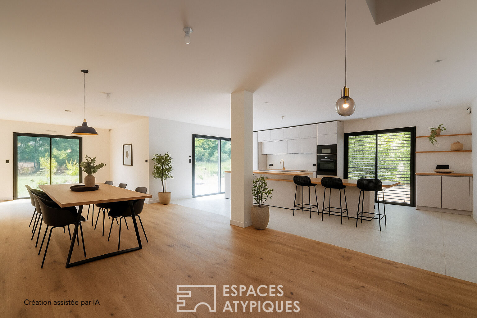 Maison neuve haut de gamme et sa piscine