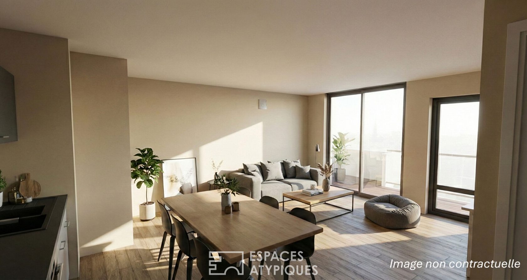 Appartement en dernier étage avec terrasse