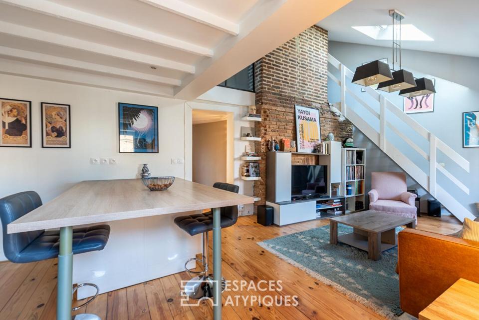 Duplex esprit loft en dernier étage