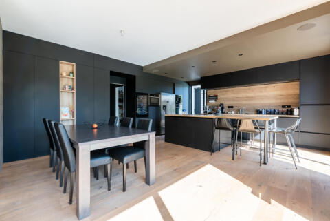 Lumineuse contemporaine de plain-pied avec piscine et spa