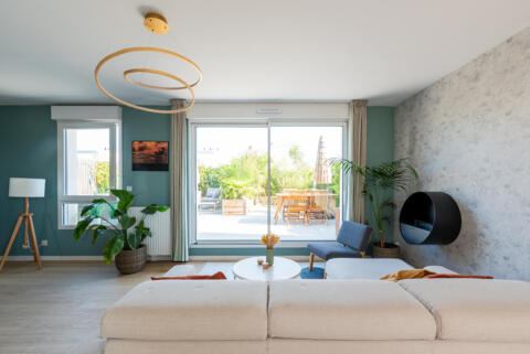 Appartement quatre pièces, dernier étage avec terrasses végétalisées