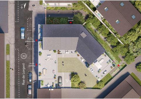 Beau duplex et ses terrasses, quartier Mabilais