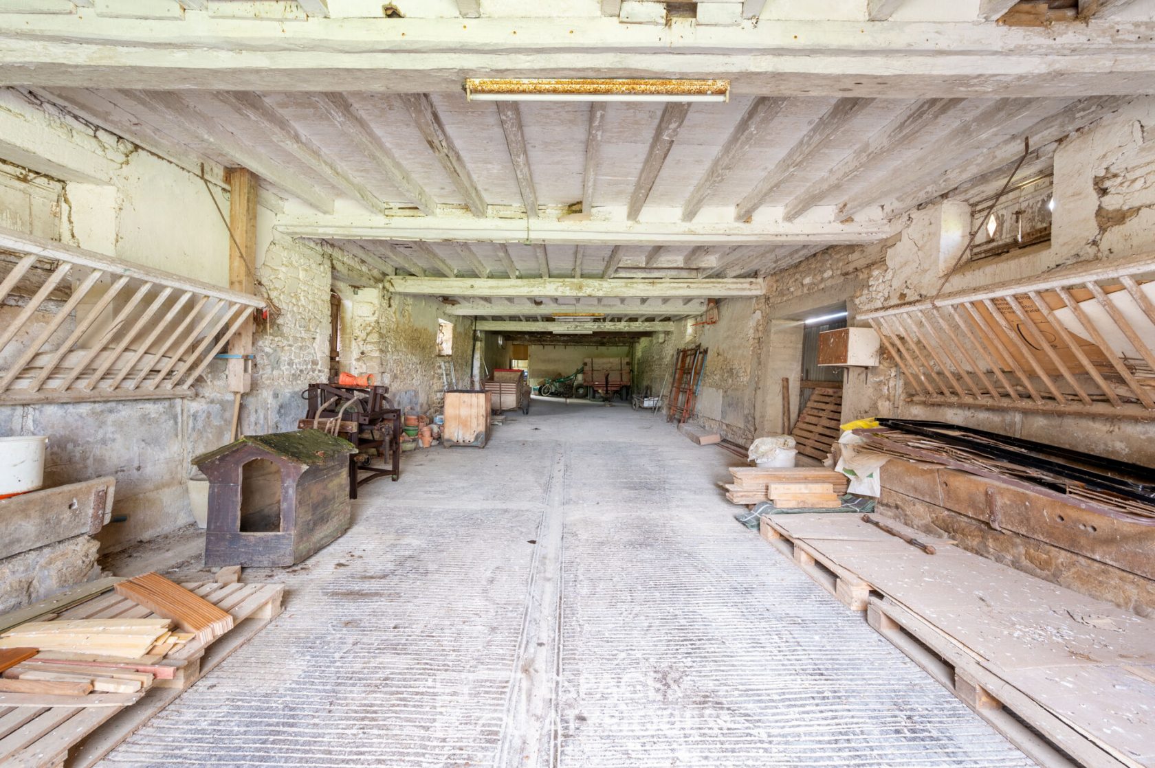 Longère and its stable in the Breton countryside