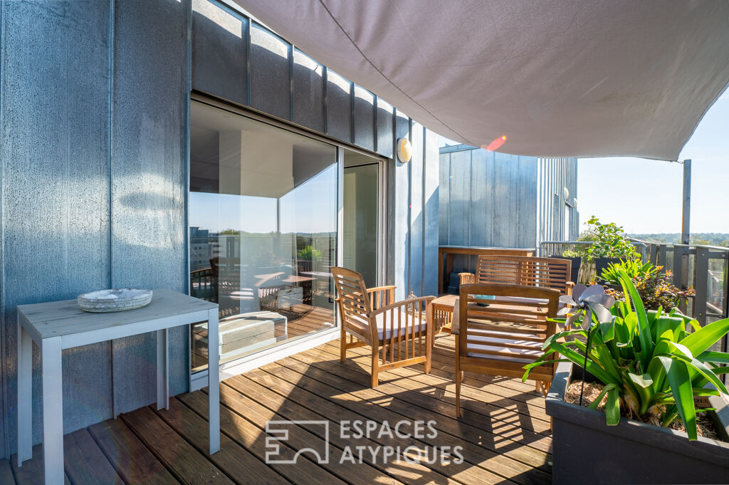 Duplex exotique et bioclimatique avec 4 chambres et 2 terrasses