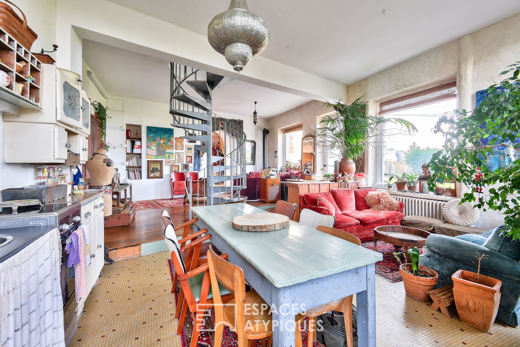 Bohemian chic duplex by the sea