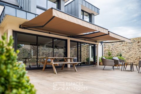 Maison d’architecte et sa délicate terrasse