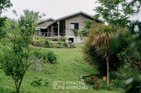 Maison en bois de plain pied en bord de mer