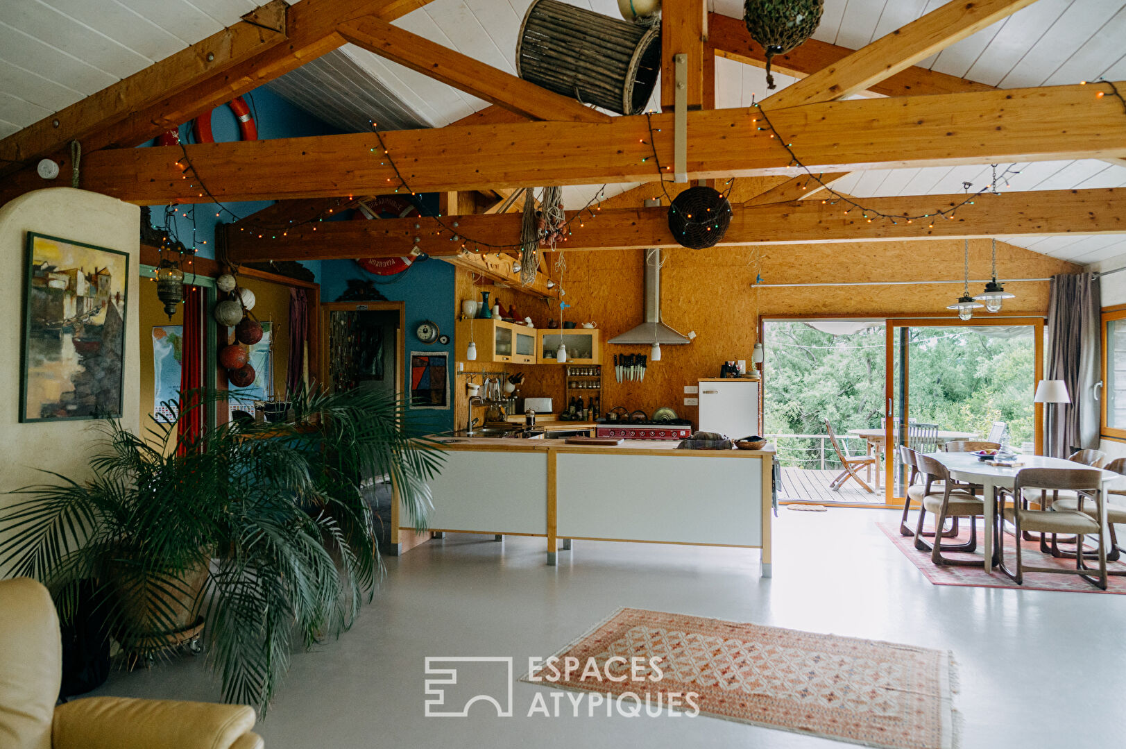 Maison en bois de plain pied en bord de mer