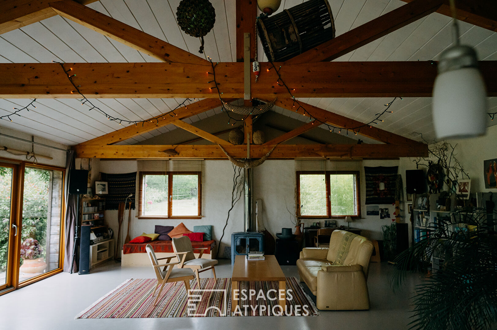 Maison en bois de plain pied en bord de mer