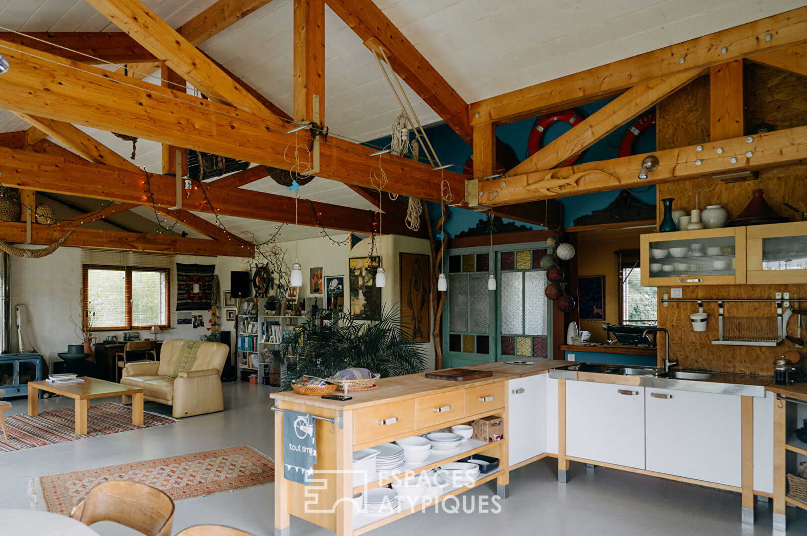 Maison en bois de plain pied en bord de mer