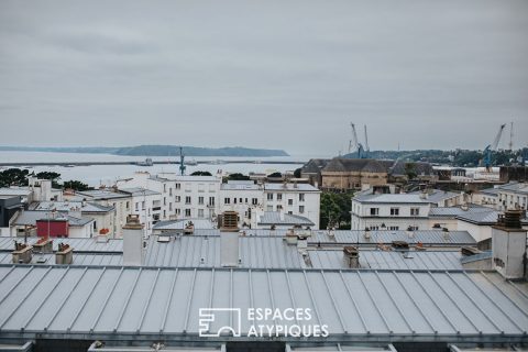 Duplex en dernier étage avec vue mer et terrasse