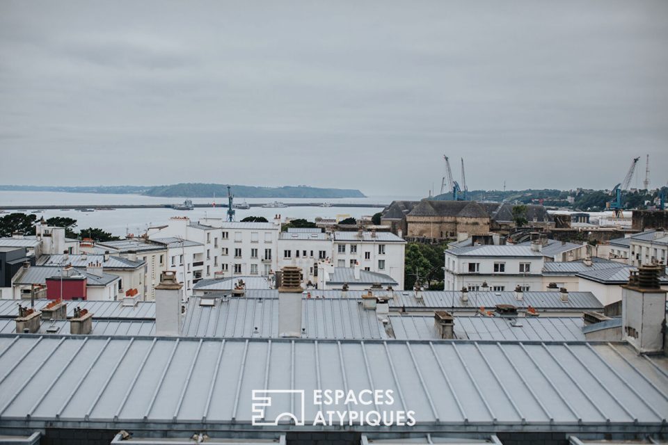 Duplex en dernier étage avec vue mer et terrasse