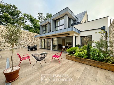 Maison d’architecte et sa terrase intimiste