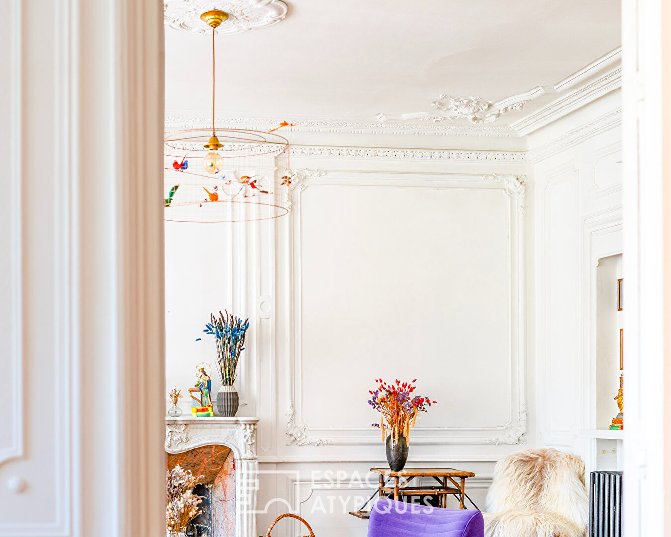 L’élégance d’un appartement style haussmannien avec jardin privé