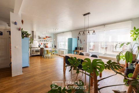 Esprit maison de ville : duplex atypique avec jardin partagé