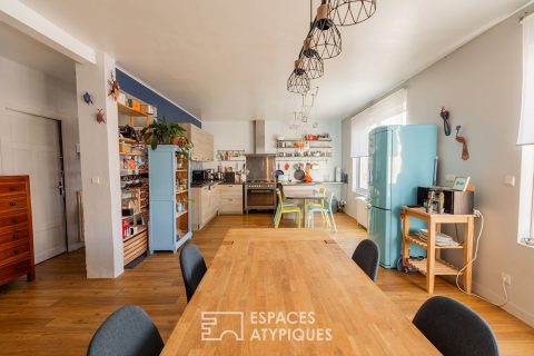 Esprit maison de ville : duplex atypique avec jardin partagé