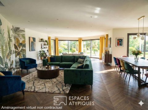 Architecture contemporaine et jardin paysager