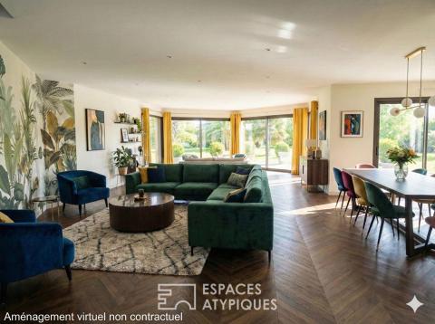Architecture contemporaine et jardin paysager