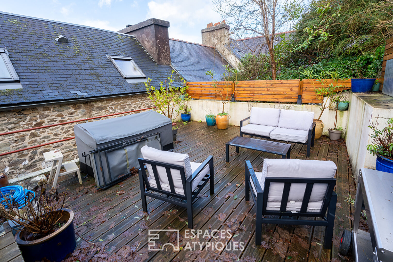 Maison de ville avec terrasses