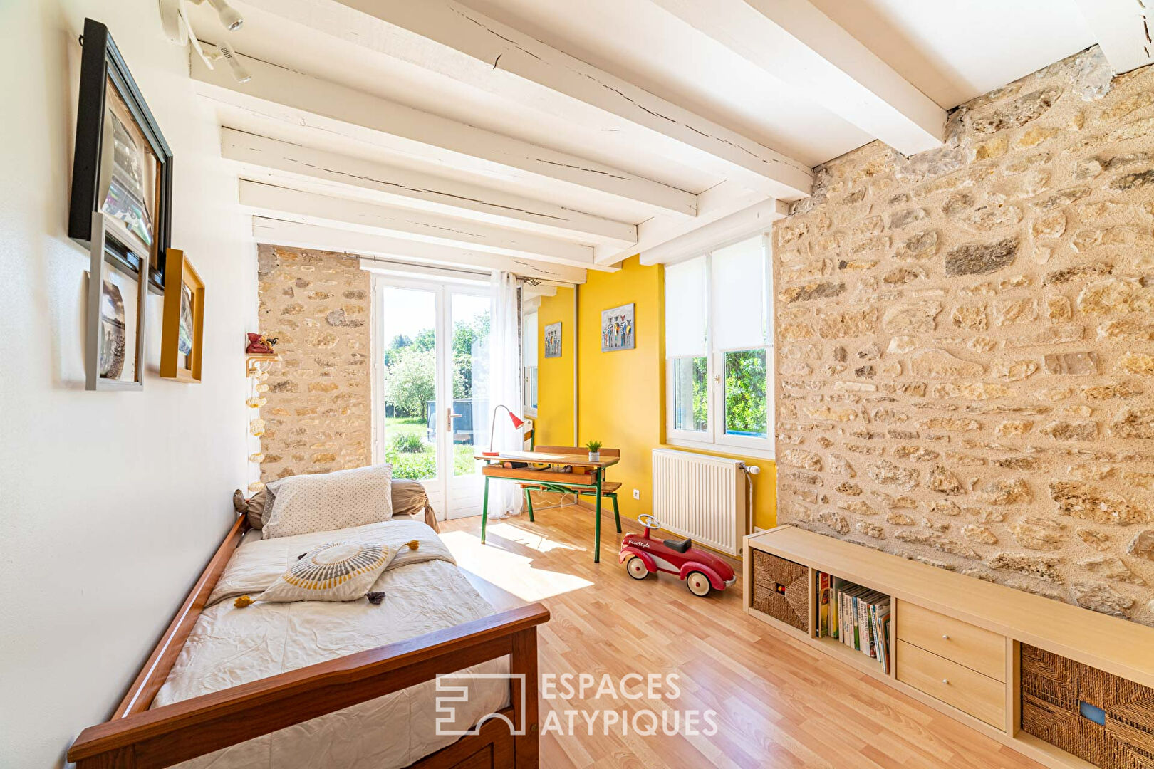 Former village hall transformed into a pleasant single-storey house