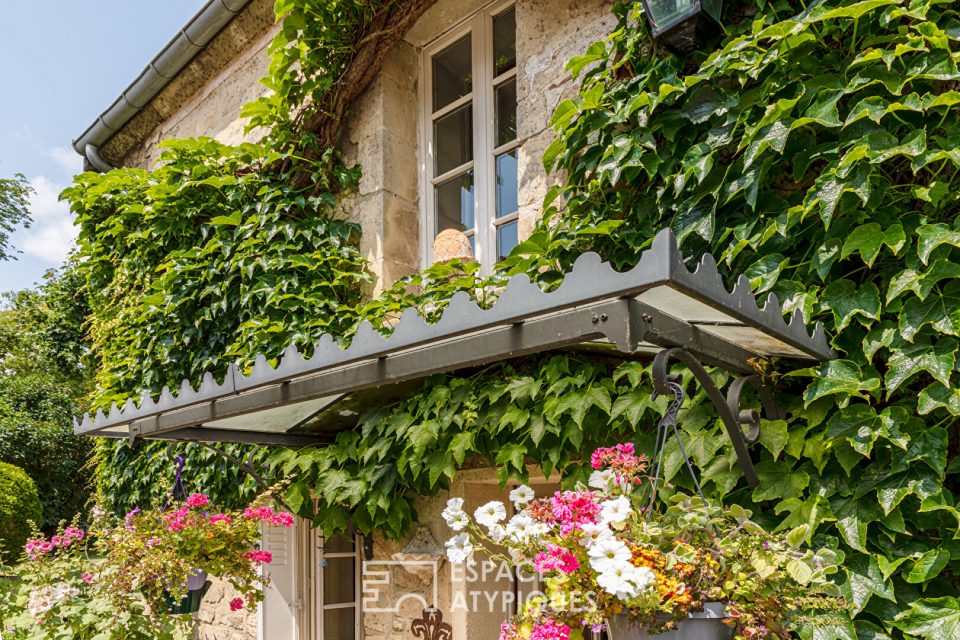 Ancienne ferme de 1745 au milieu de son jardin arboré