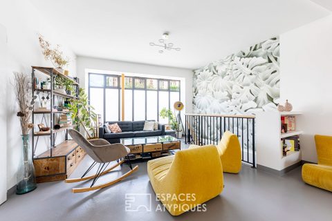 Loft with sunny garden completely redesigned in 2018