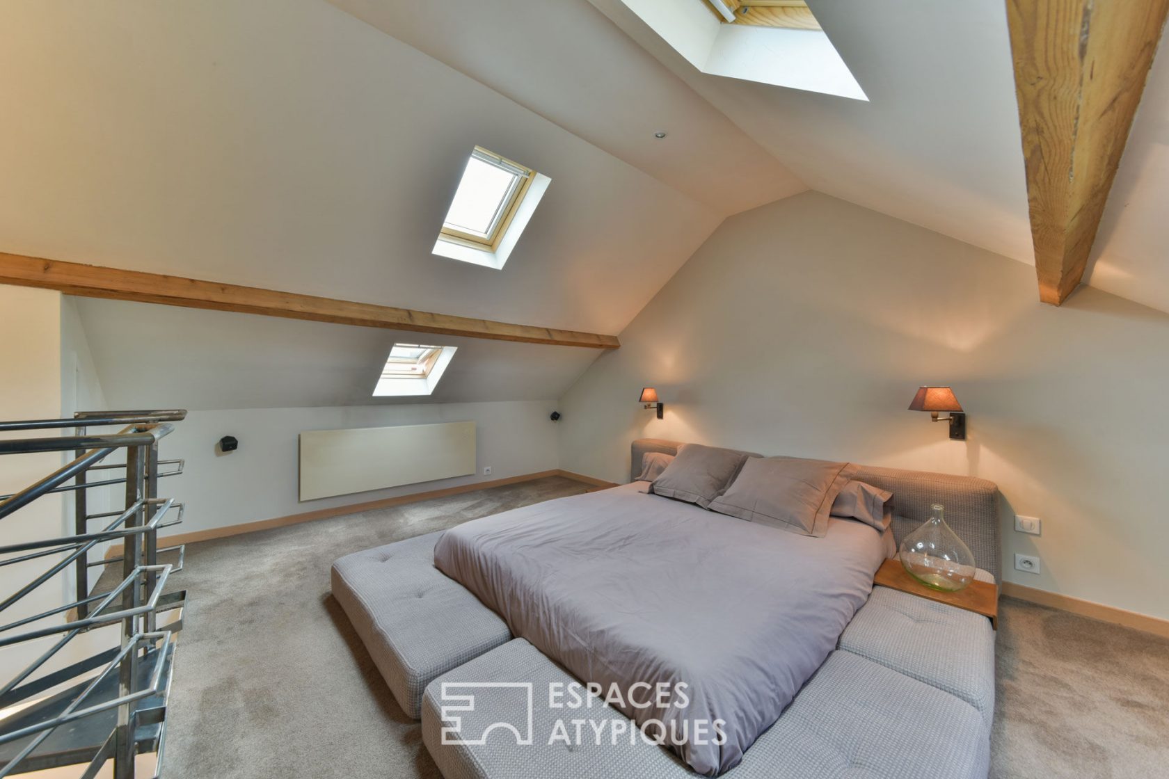 Old farmhouse rehabilitated with contemporary extension.
