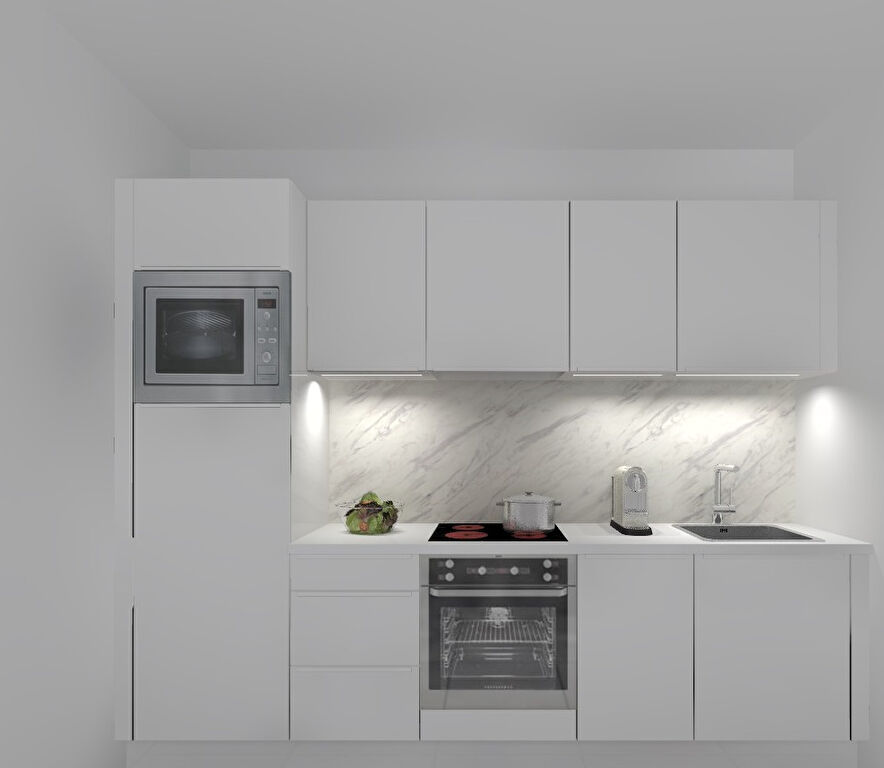 Contemporary apartment in « roz » granite