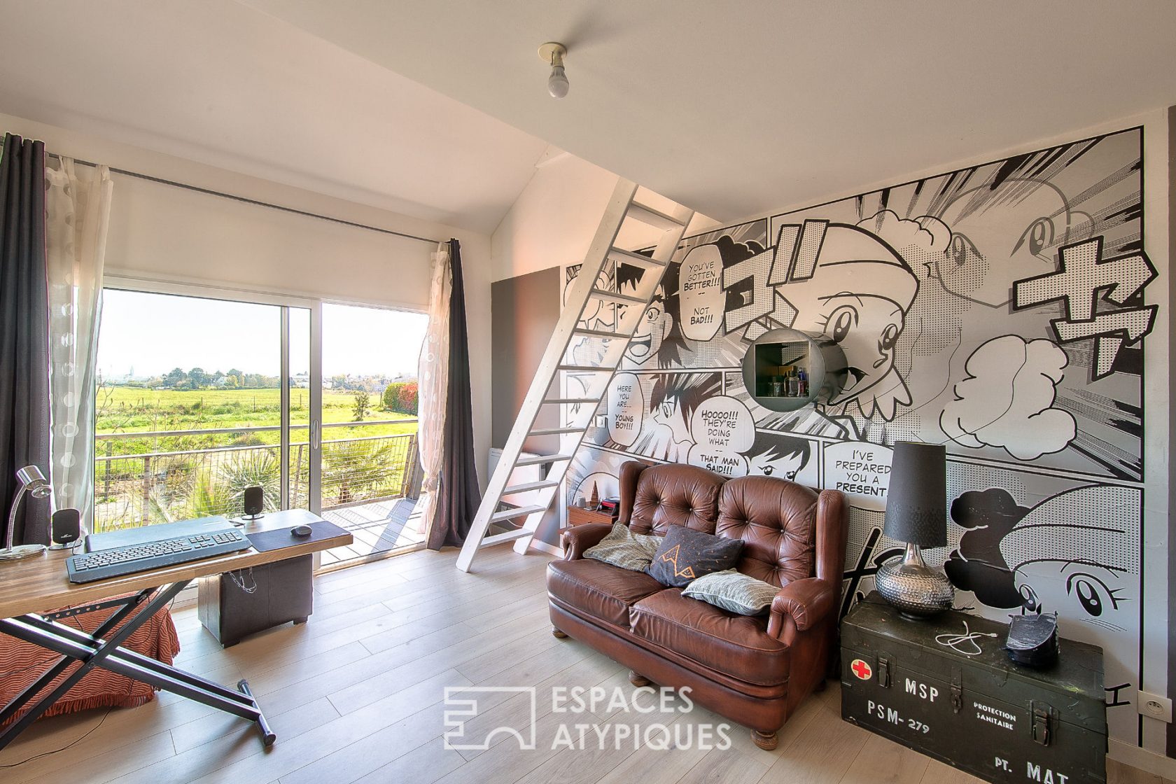 Loft house with garden