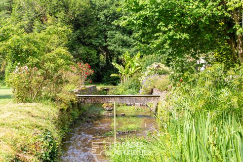 By the river in a bucolic setting