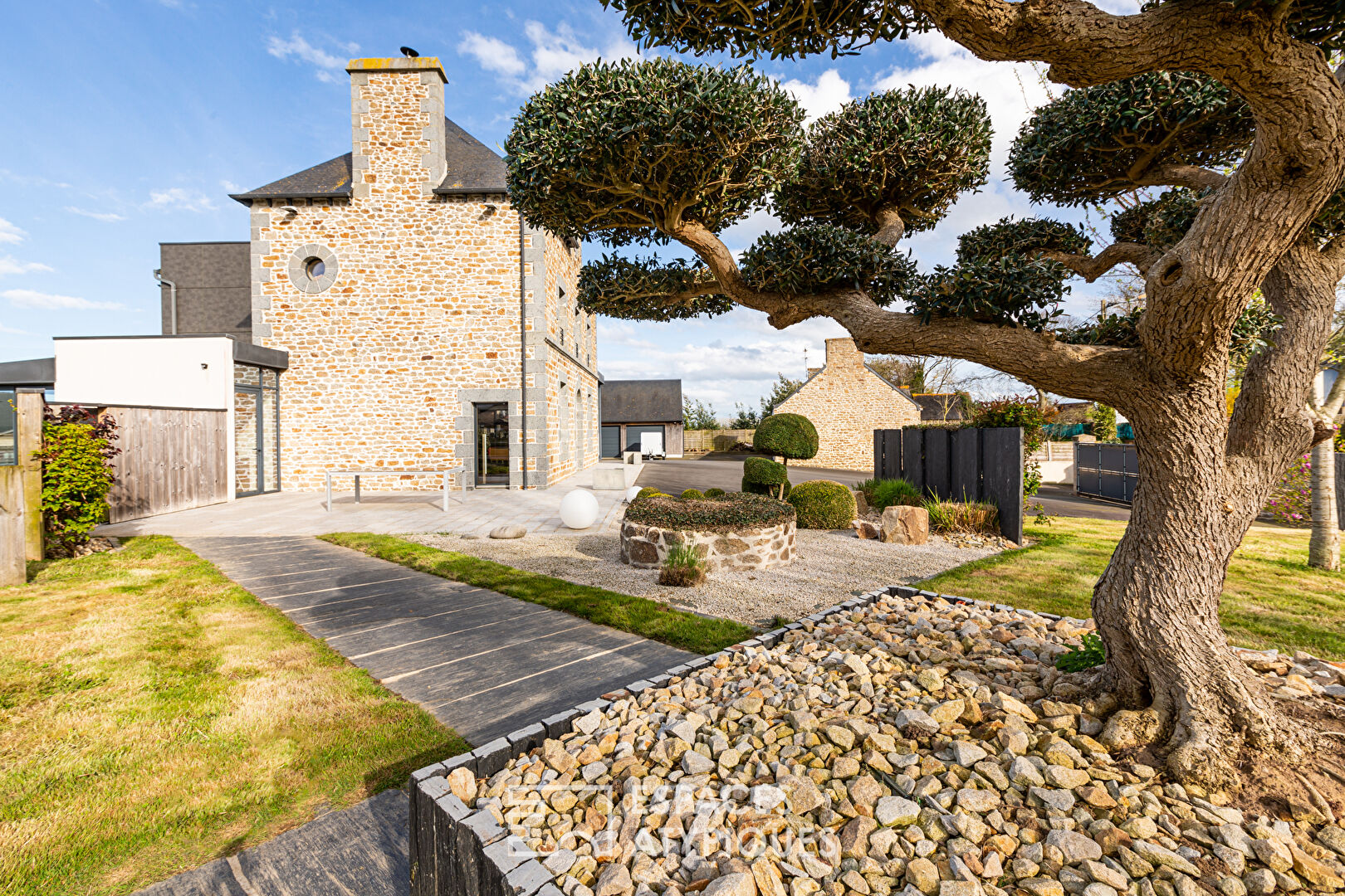 Elegant mansion with contemporary design, beautiful features.