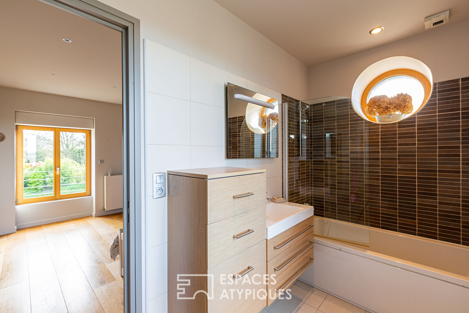 Elegant mansion with contemporary design, beautiful features.