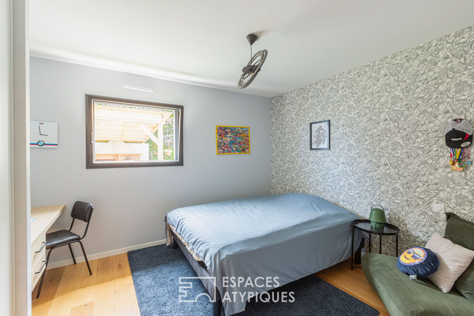 Belle contemporaine de plain-pied avec piscine près du centre de Ploeuc-sur-Lié