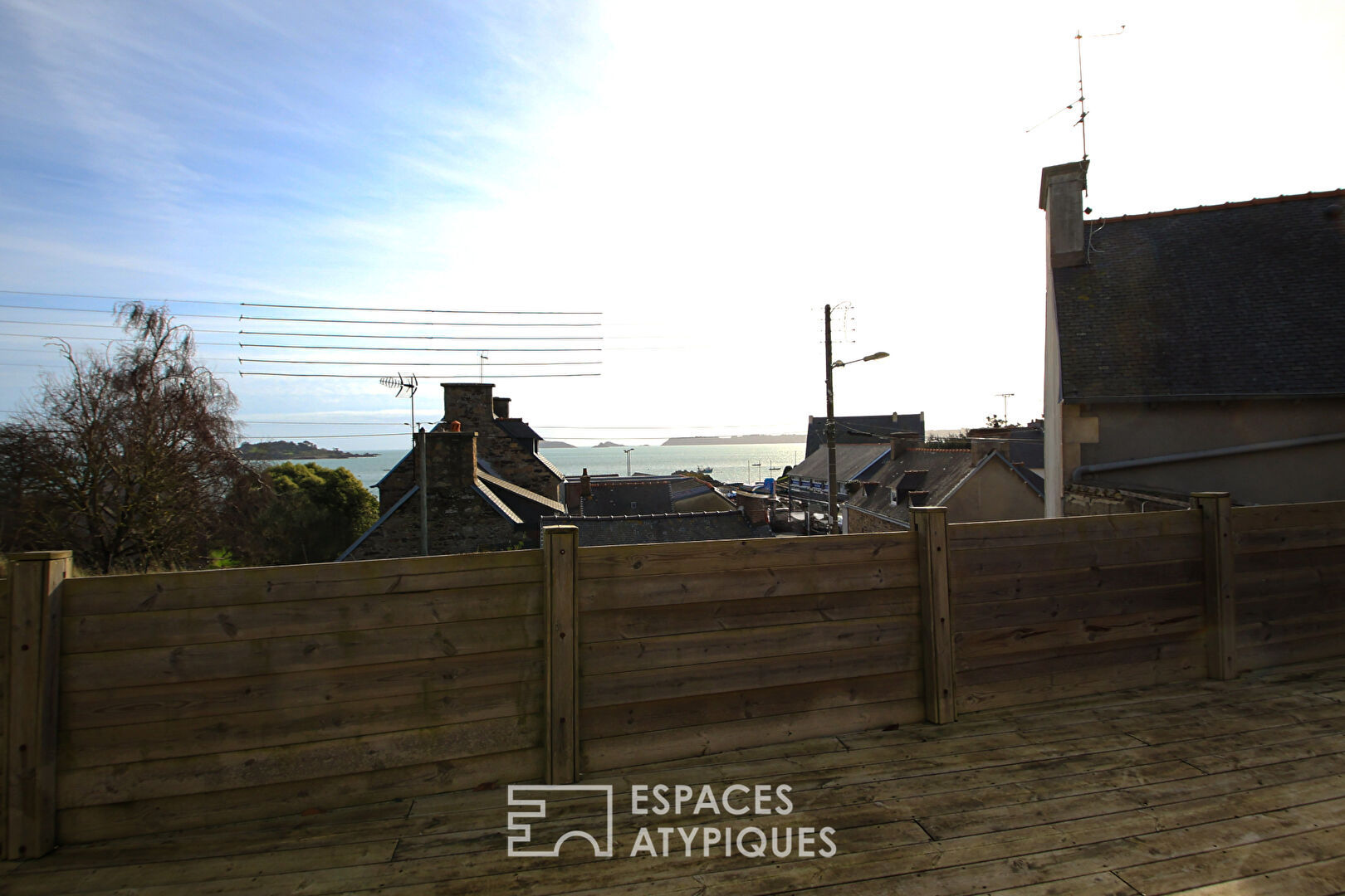 Maison de pêcheur  et son extension  vue mer à Pors Even