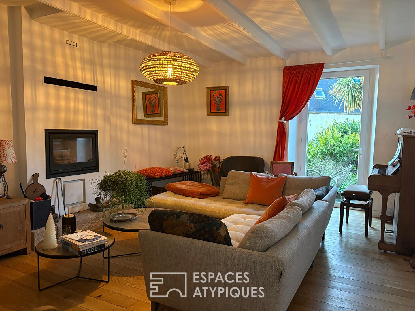 Maison de pêcheur  et son extension  vue mer à Pors Even