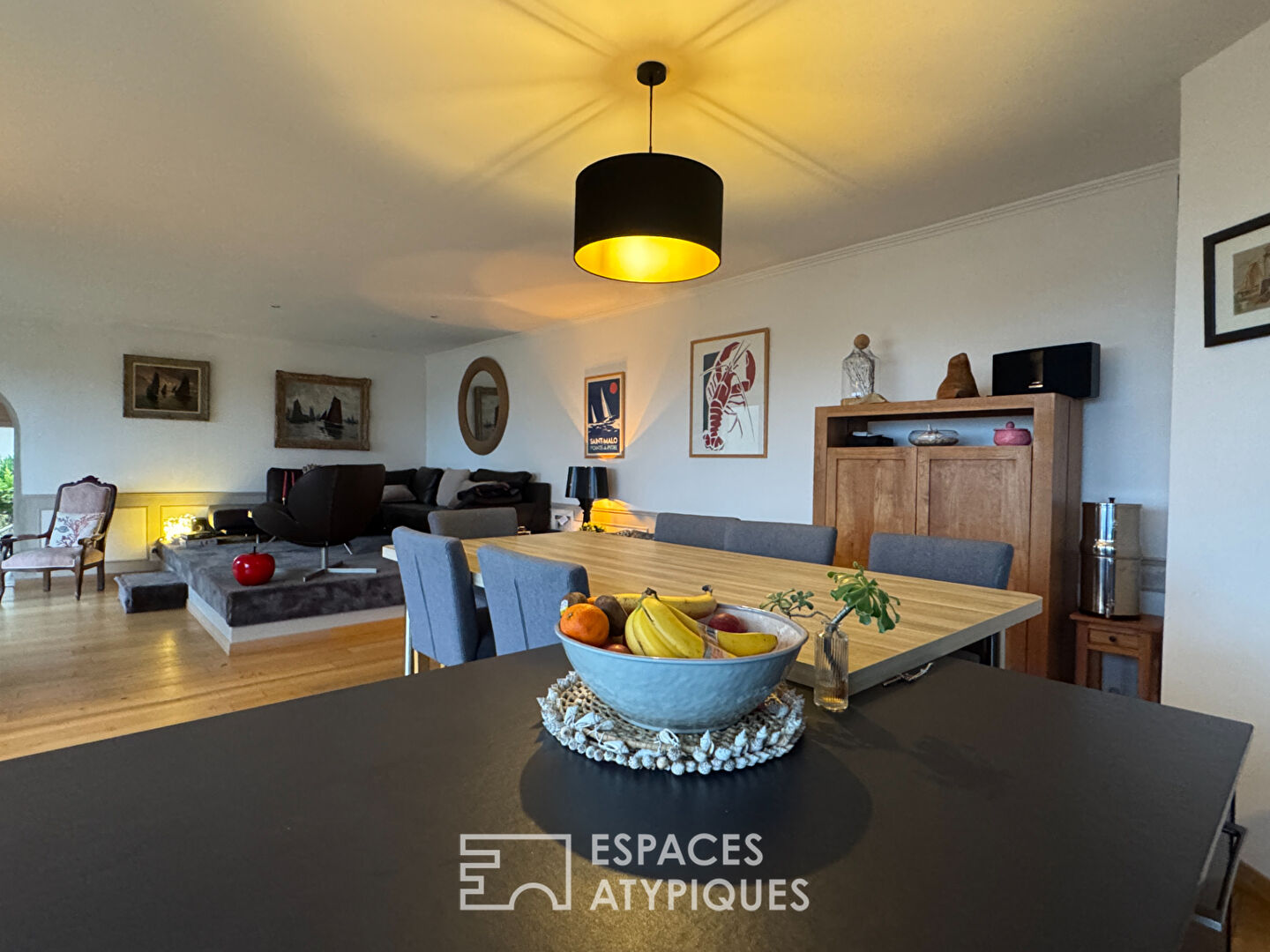 Maison de pêcheur  et son extension  vue mer à Pors Even