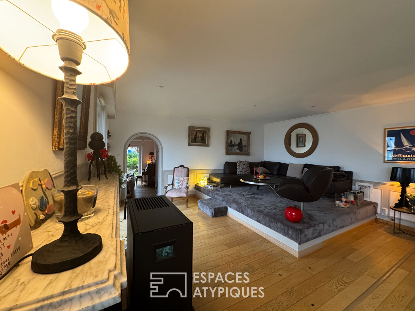 Maison de pêcheur  et son extension  vue mer à Pors Even