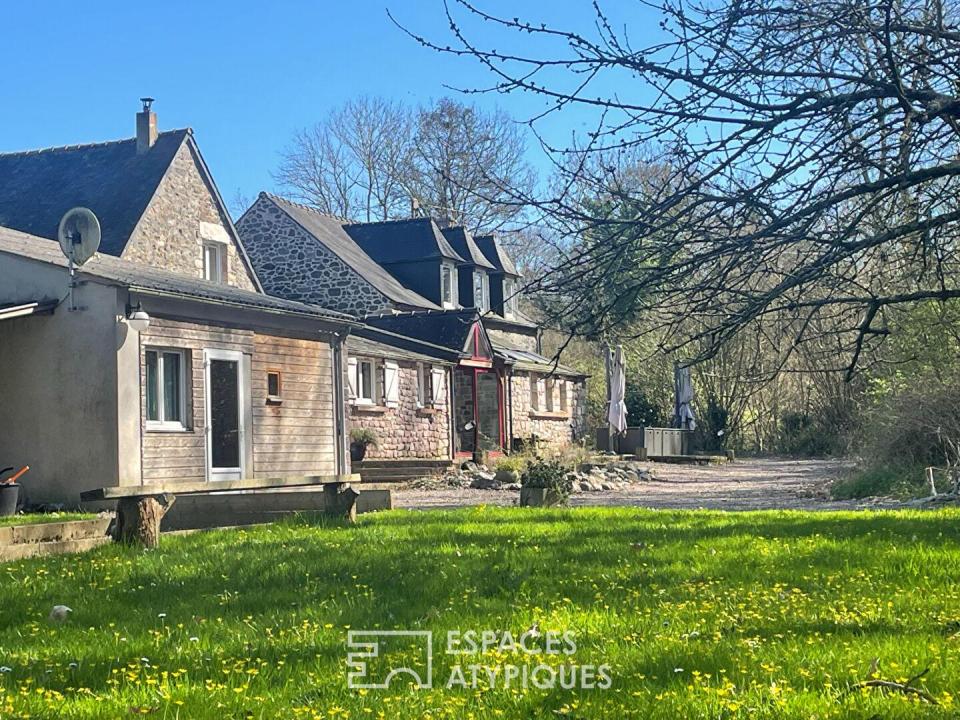 Esptrit Buccolique, corps de ferme rénové, 230m², proximité mer, 7 chambres, sauna .