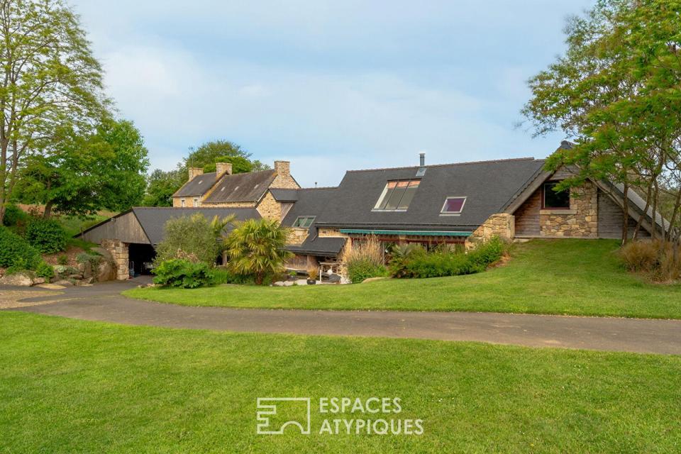 Longère avec 4 chambres et sa piscine