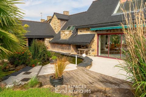 Longère avec 4 chambres et sa piscine