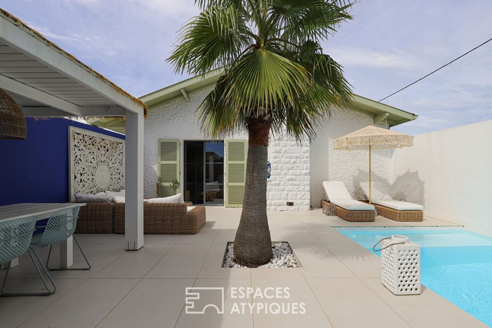 Une rénovation contemporaine avec un patio secret à Anglet