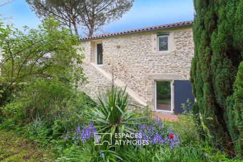 Renovated stone house with garden