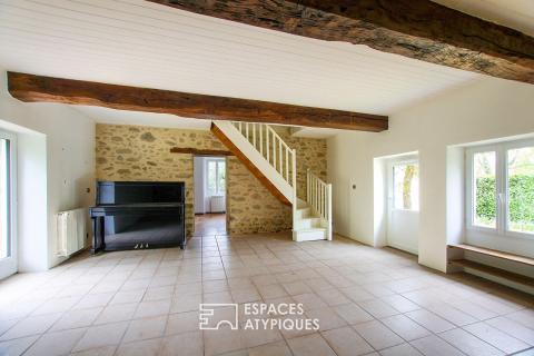 Renovated stone house with garden