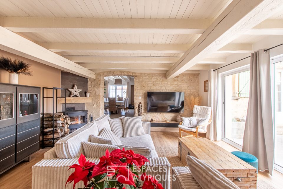 Maison familial dans un ancien corps de ferme rénové