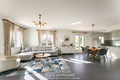 Family home with landscaped grounds