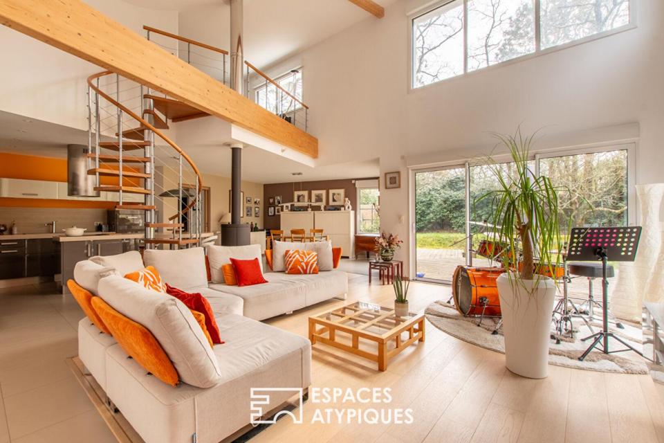 Élégante maison contemporaine  antre lumière, volumes et intimité