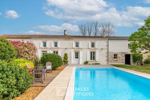 Beautiful, charming farmhouse with swimming pool in a natural setting